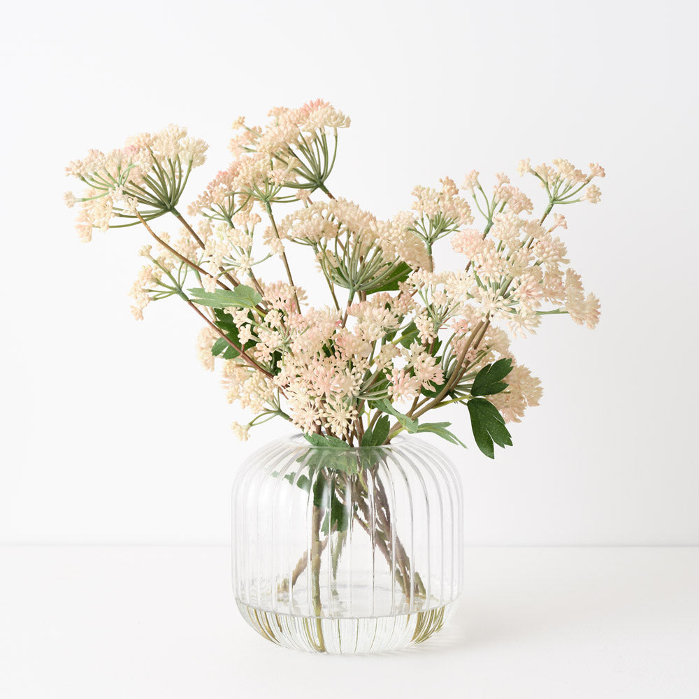 Angelica Cream Pink Mix in Vase 48cm