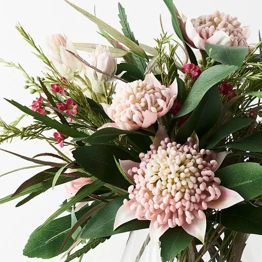 Waratah Mix in Vase Light Pink